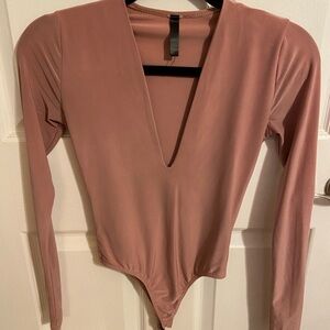 Elegant Mauve Long Sleeve Bodysuit